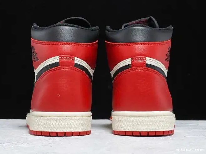Rep Toe High Retro Bred Jordan 1 OG 555088-610 Air 0613